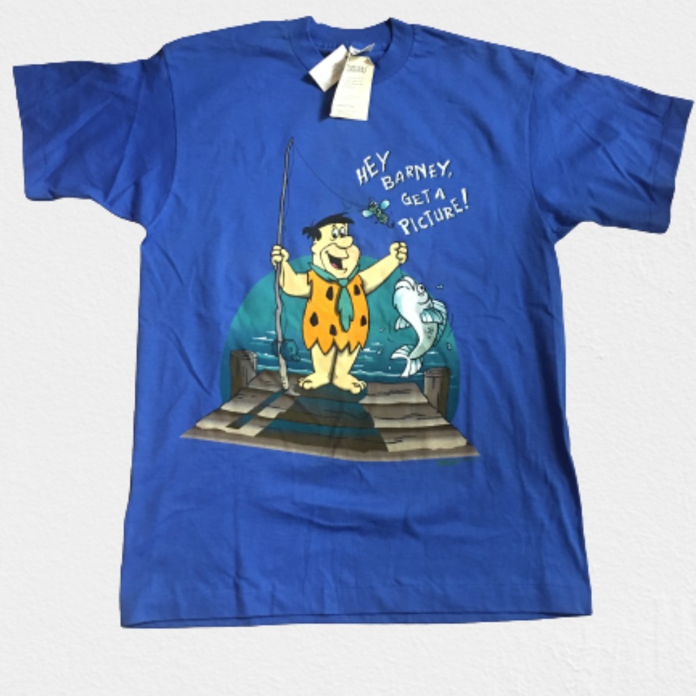 FRED FLINTSTONES VINTAGE 90S 1994 SINGLE STITCH T-SHIRT LG HANNA BARBERA CHANGES